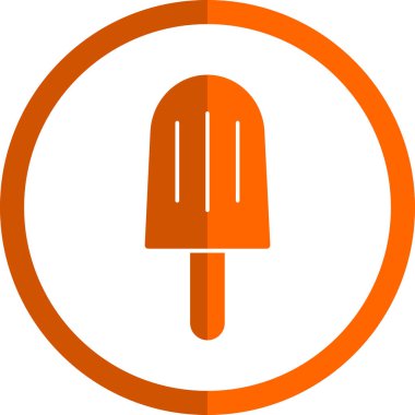 Dondurma. Web simgesi basit illüstrasyon