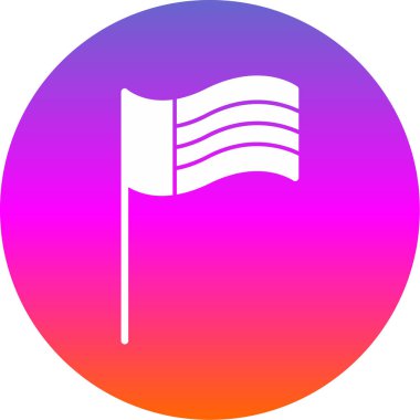 Sallanan bayrak simgesinin vektör illüstrasyonu