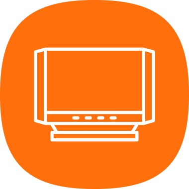 televizyon web simgesi vektör illüstrasyonu