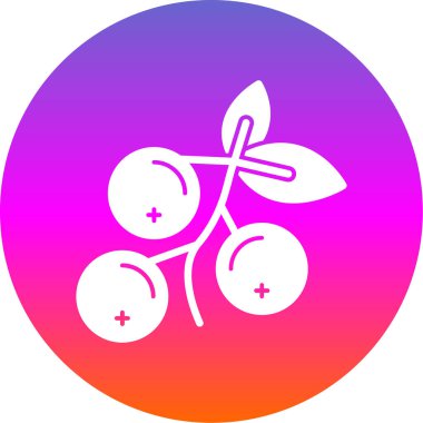 Kızılcık yassı ikonu. vektör illüstrasyonu 