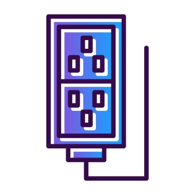 sunucu simgesi. özet sunucu vektör rengi düz izole konturu