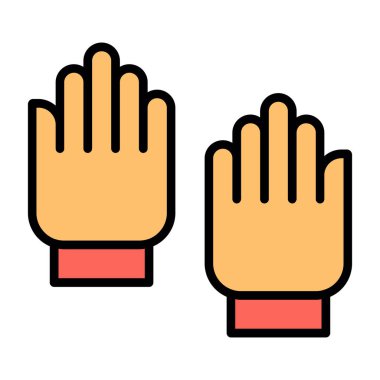 Eller simge vektör illüstrasyonu