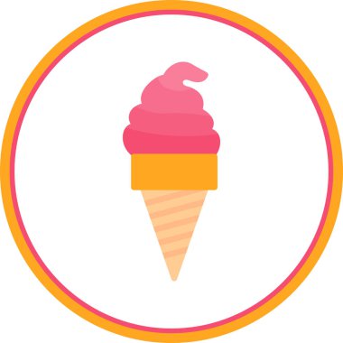 Dondurma. Web simgesi basit illüstrasyon