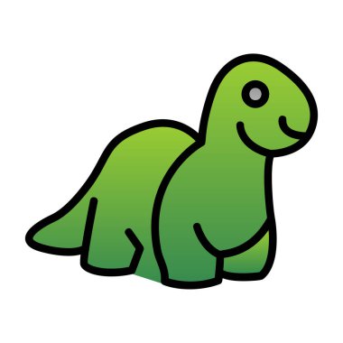 Vektör çizimi. Dinozor. beyaz arkaplanda izole