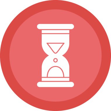 Kum saati. Basit web simgesi tasarımı. Vektör illüstrasyonu 