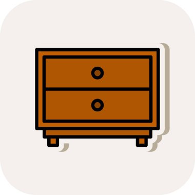 mobilya ikonu vektör illüstrasyonu