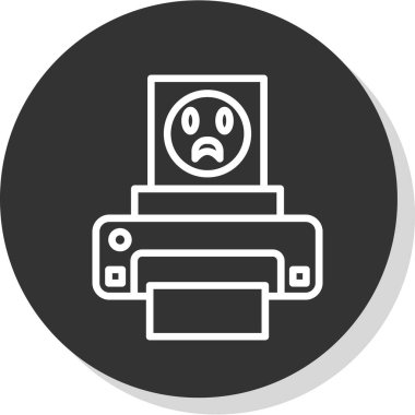  fotoğraf yazıcısı web simgesi basit illüstrasyon