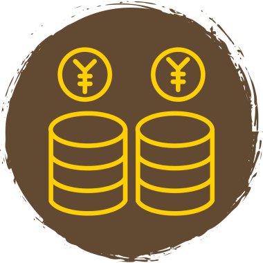 Sikkeler ve sikkeler vektör simgesi