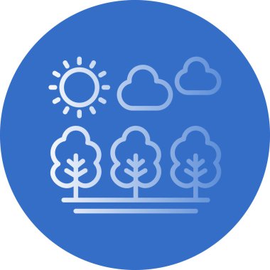 Orman ikonu vektör illüstrasyonu