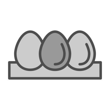 Tavuk yumurtası. Web simgesi basit illüstrasyon