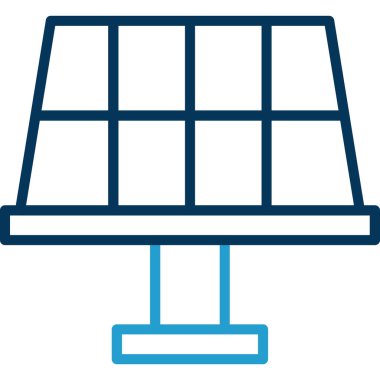 Güneş enerjisi ikonu. Web için güneş enerjisi vektör simgesinin özet çizimi