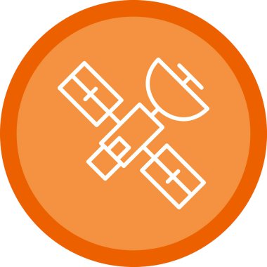 Beyaz arka plan üzerinde izole uydu simgesi