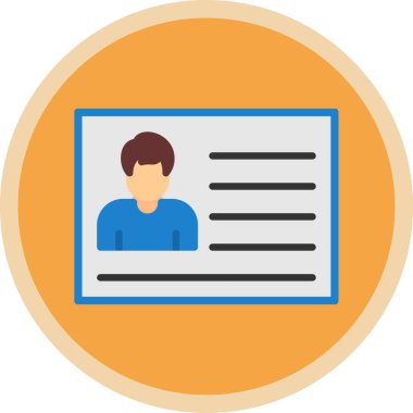 ID kart simgesi vektör illüstrasyonu