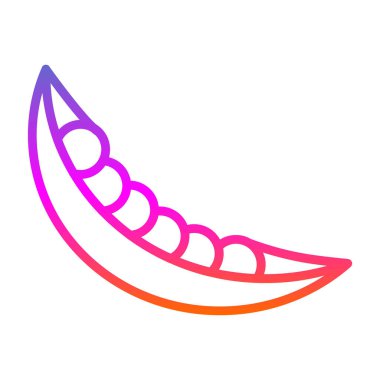 Çizgi film tarzında vektör gradyan simgesi - parlayan kırmızı