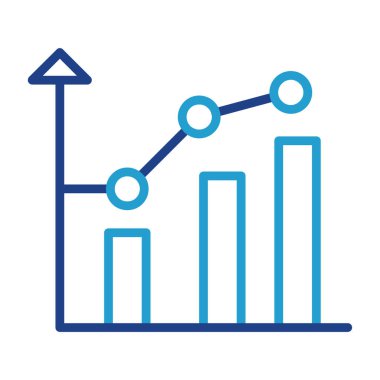 Diyagram vektör renk çizgisi simgesi 