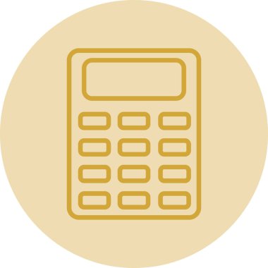 Basit Hesaplayıcı Simgesi, vektör illüstrasyonu