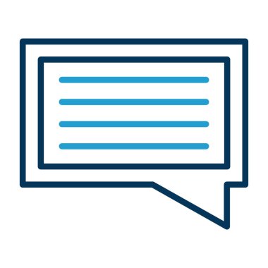 sohbet baloncuğu ileti vektör çizgisi simgesi 