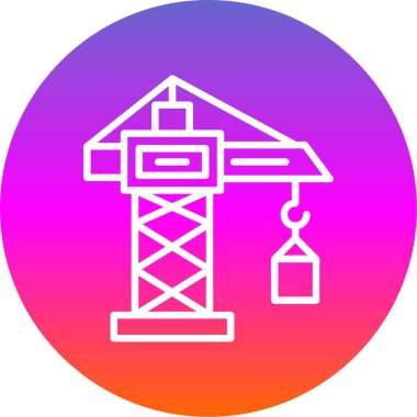 Yapı vinci simgesi web basit illüstrasyon