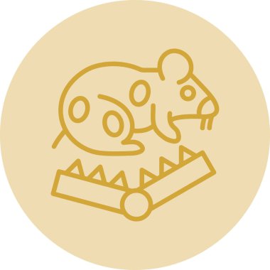 Tatlı çizgi film karakteri simgesinin vektör çizimi