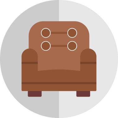 Kanepe. Web simgesi basit illüstrasyon