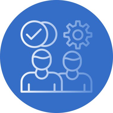 Takım çalışması web simgesi vektör çizimi