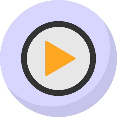 Çal düğmesi simgesi. vektör illüstrasyonu 