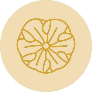 Bir çiçek simgesinin vektör illüstrasyonu