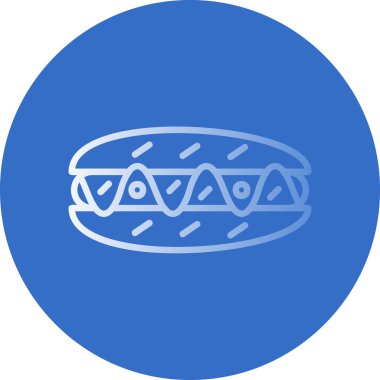 hot dog outline simgesi, vektör illüstrasyonu 