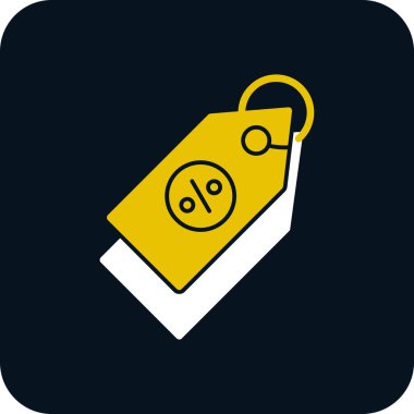 Fiyat Etiketi simgesi, vektör illüstrasyonu basit tasarım