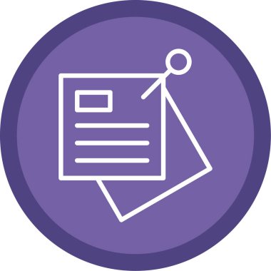 Yapışkan notlar web simgesi basit illüstrasyon 