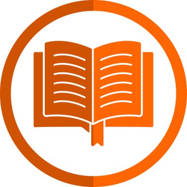 Kitap vektör simgesi, resimleme okunuyor