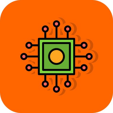 İşlemci, işlemci vektör simgesi