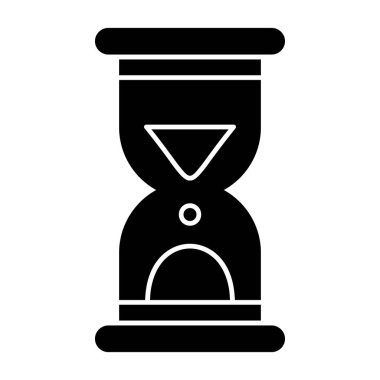 Kum saati. Basit web simgesi tasarımı. Vektör illüstrasyonu 