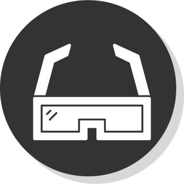 gözlük simgesi, vektör illüstrasyonu 