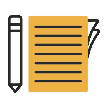 belge simgesi, vektör illüstrasyonu basit tasarım