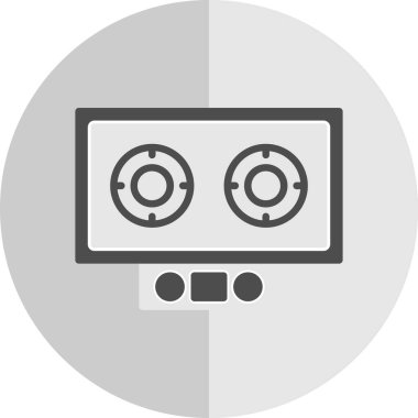 Elektrikli Soba simgesi vektör illüstrasyonu