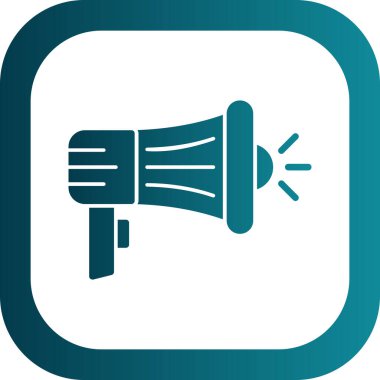 Megafon ikonu vektör illüstrasyonu