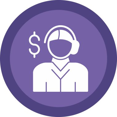 Salesman web icon vector illustration
