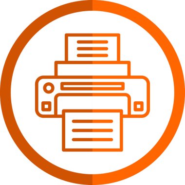  yazıcı web simgesi basit illüstrasyon