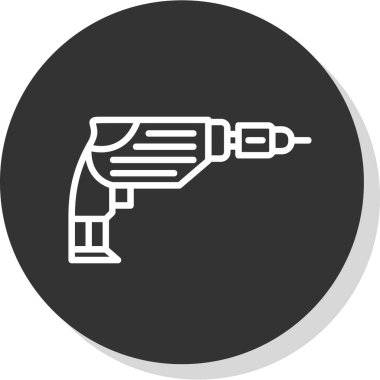 Sondaj makinesi ikon vektör çizimi