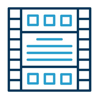 Film. Web simgesi basit illüstrasyon