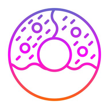 Çörek ikonu vektör illüstrasyonu