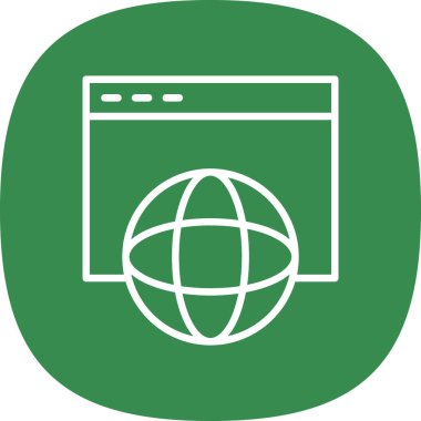 Web sitesi vektör simgesi, özet çizimi 
