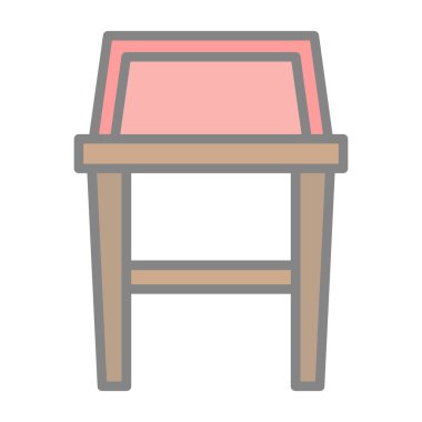 Tabure simgesi, vektör illüstrasyon tasarımı 