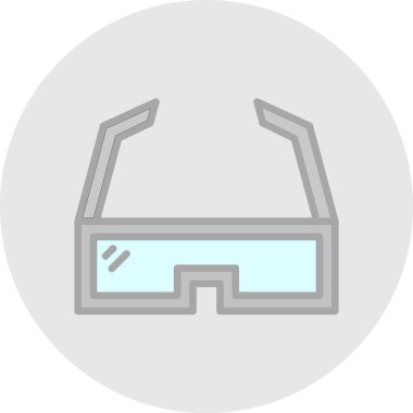 gözlük simgesi, vektör illüstrasyonu 