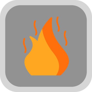 Yangın. Web simgesi basit illüstrasyon 