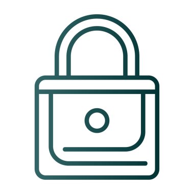 asma kilit simgesi, vektör çizimi  