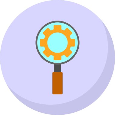 Büyütme cam simgesi vektör illüstrasyonu 