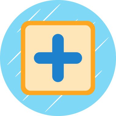 Artı işaret simgesi, vektör illüstrasyonu