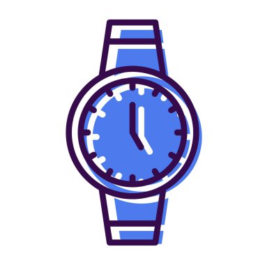 Kol saati simgesi, vektör illüstrasyonu 